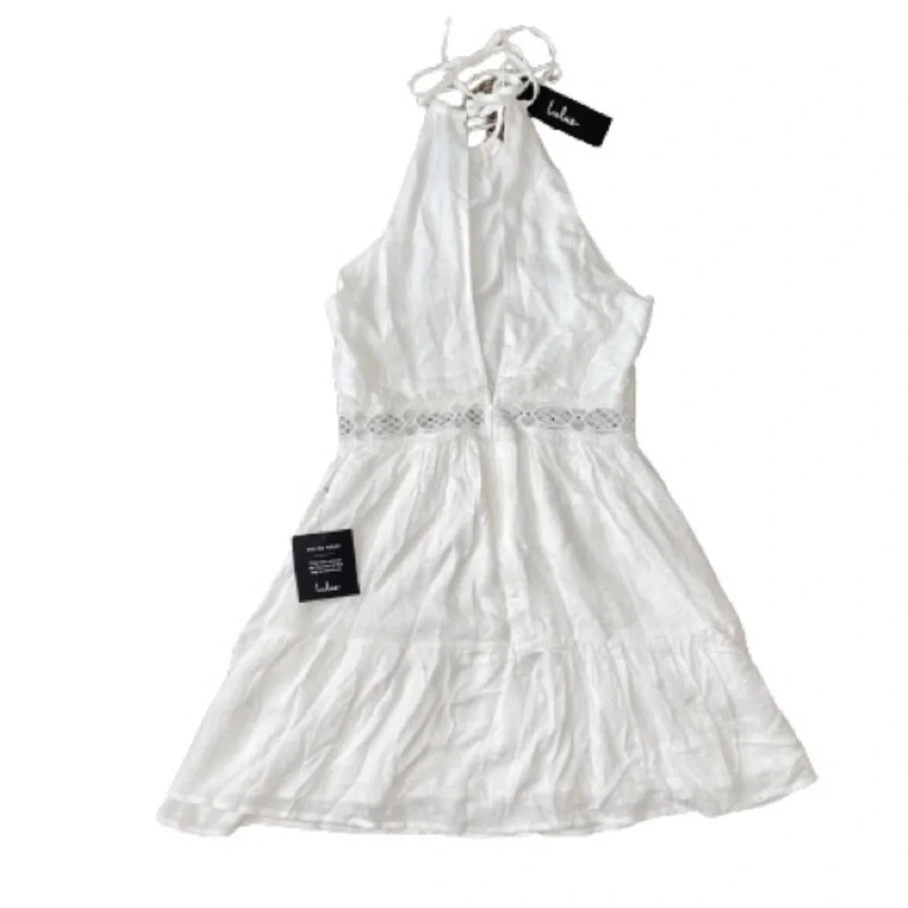 XS Lulu’s white halter dress NWT - Picture 4 of 6